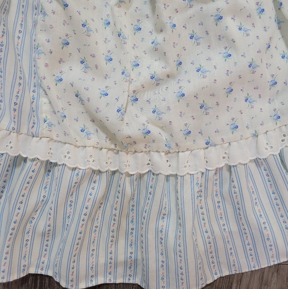 Vintage Girls Dress & Top Set Shabby Chic Prairie Calico Floral Cottagecore 8 - Picture 10 of 16